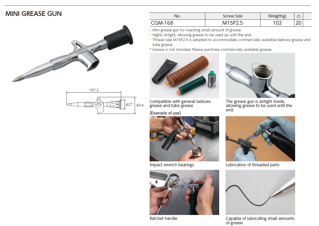 Ichiban Precision Sdn Bhd - KTC - KTC Cordless Grease Gun Set, Spare ...