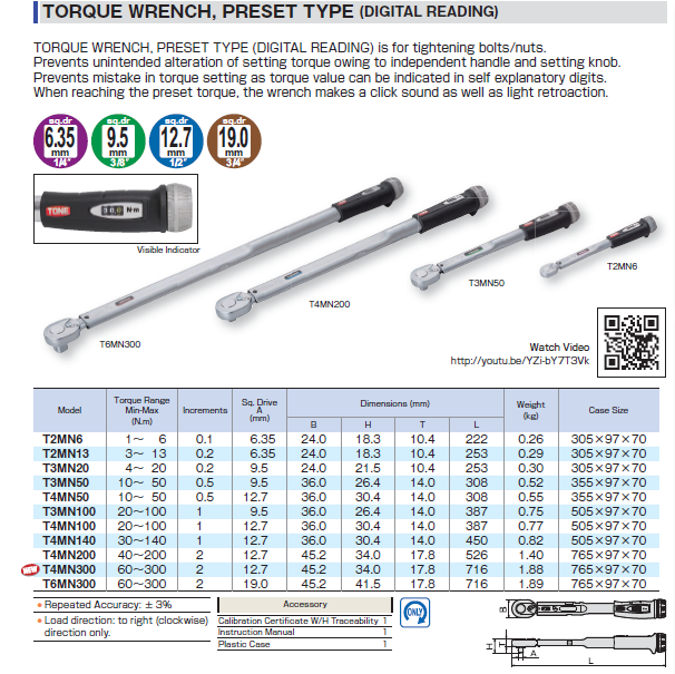 Ichiban Precision Sdn Bhd - Tone - Tone Digital Torque Wrench Preset Type